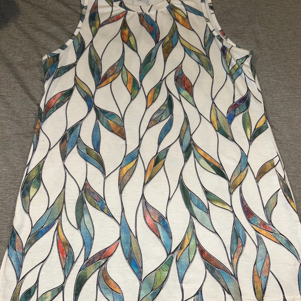 Multicolor Sleeveless Patterned Dress